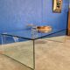 Table basse Eden en verre, années 80 par Tonelli Design