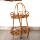 Rattan and bamboo trolley on wheels, 1950s