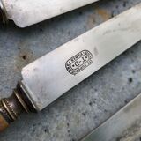 Series of 6 knives steel horn handle