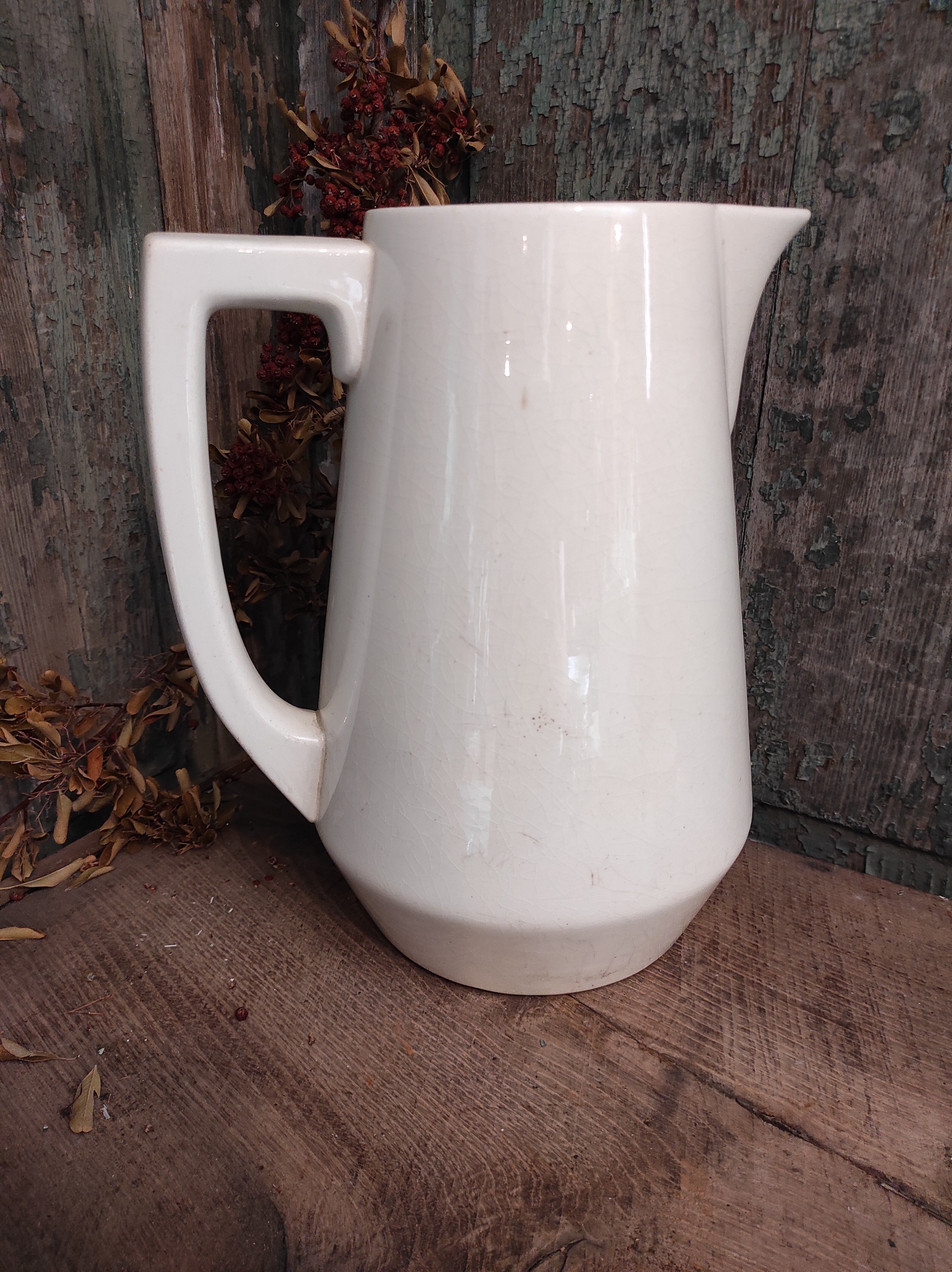 Vintage French white porcelain jug