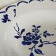 Six "grandma" plates of gien with blue flowers