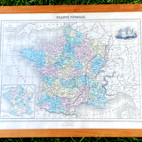 Map of feudal France XIXth