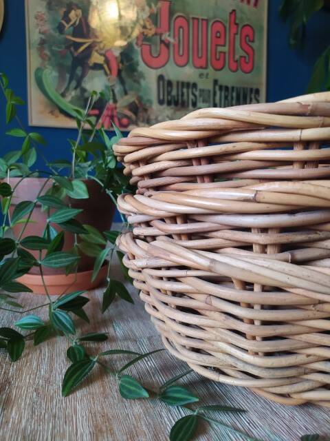 Vintage woven wicker basket