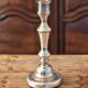 Large mercury glass candlestick from the 19th century.