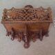 Carved wooden letter holder