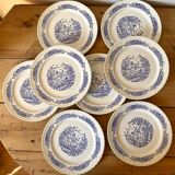 Set of 14 old earthenware plates