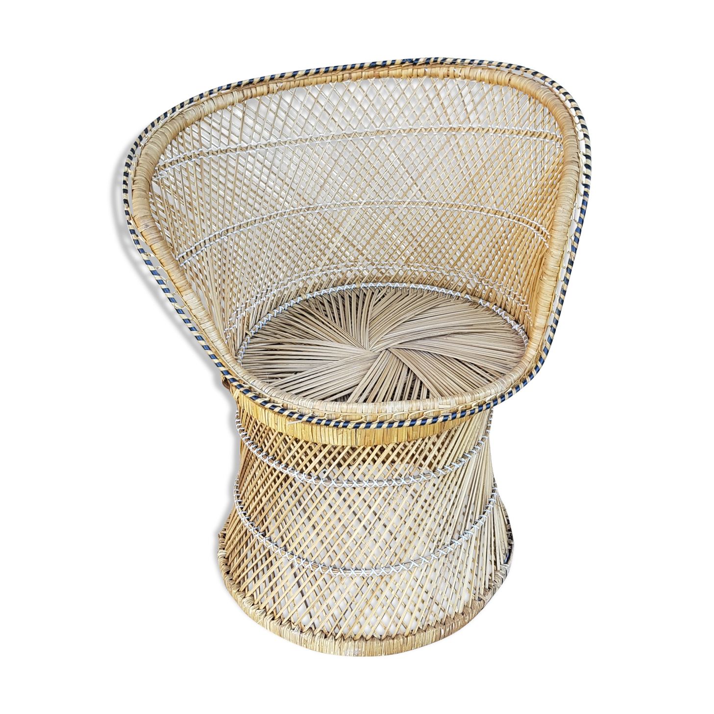 Island-inspired rattan armchair