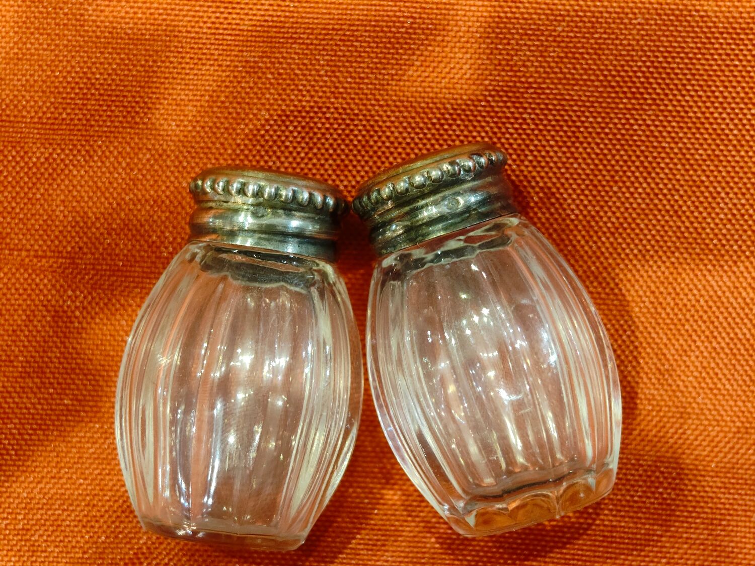 Salt and pepper shakers - Christofle silverware