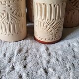 Carved ceramic cups