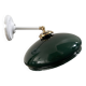 Tilting wall light in green opaline