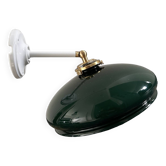 Tilting wall light in green opaline
