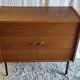 Modernist oak and metal sideboard - mid-20th century