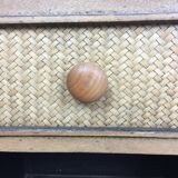 Pair of bedside rattan 1970s