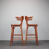 Set of 2 Vintage Bar Stools by TON, 1980