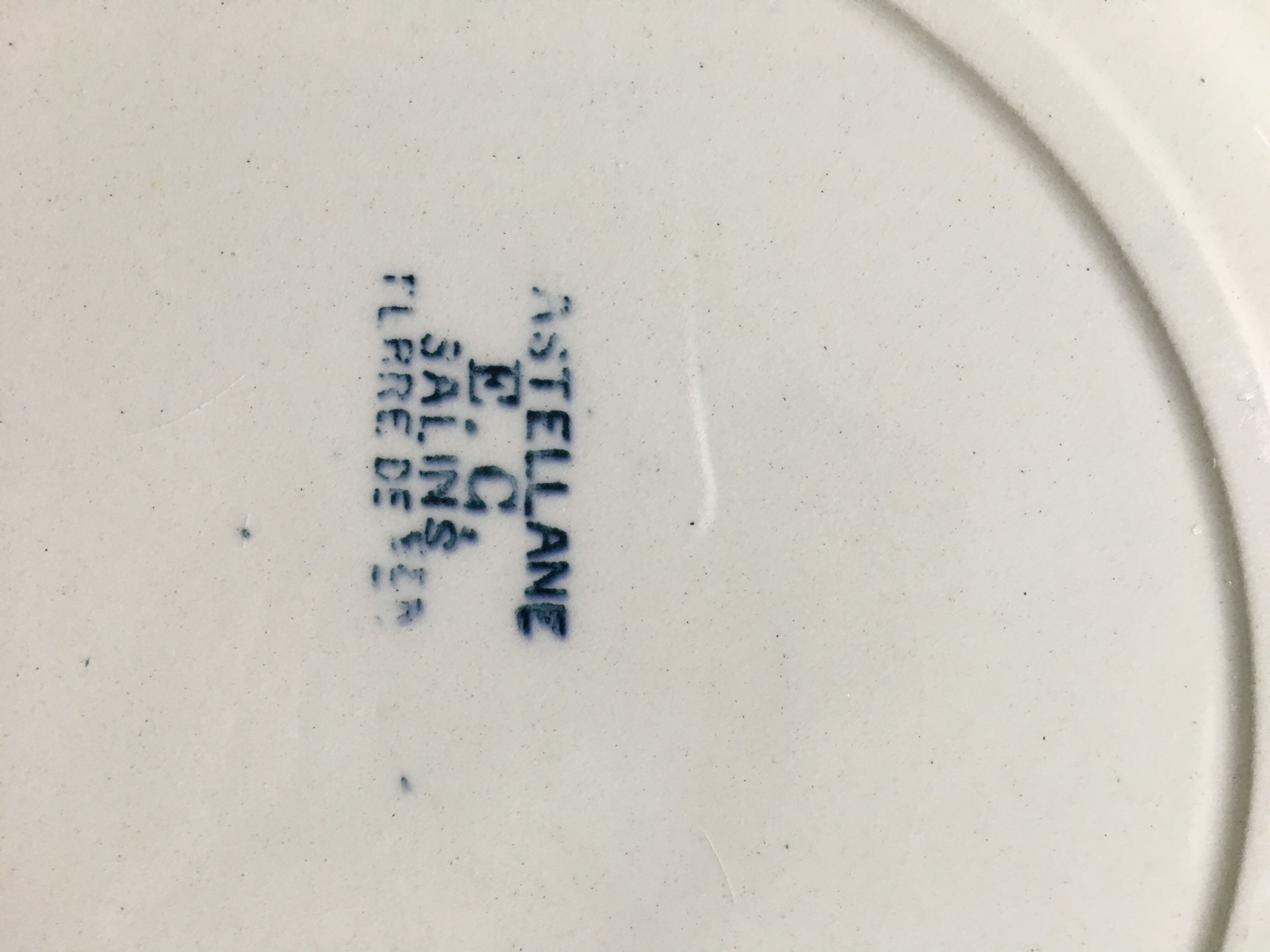 6 flat plates Terre de fer, Salins model Castellane