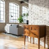 Louis XVI style commode in solid cherry wood.