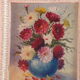 Oil on panel painting still life bouquet of flowers signed Medzelz