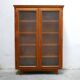 Bibliothèque vitrée vintage en bois