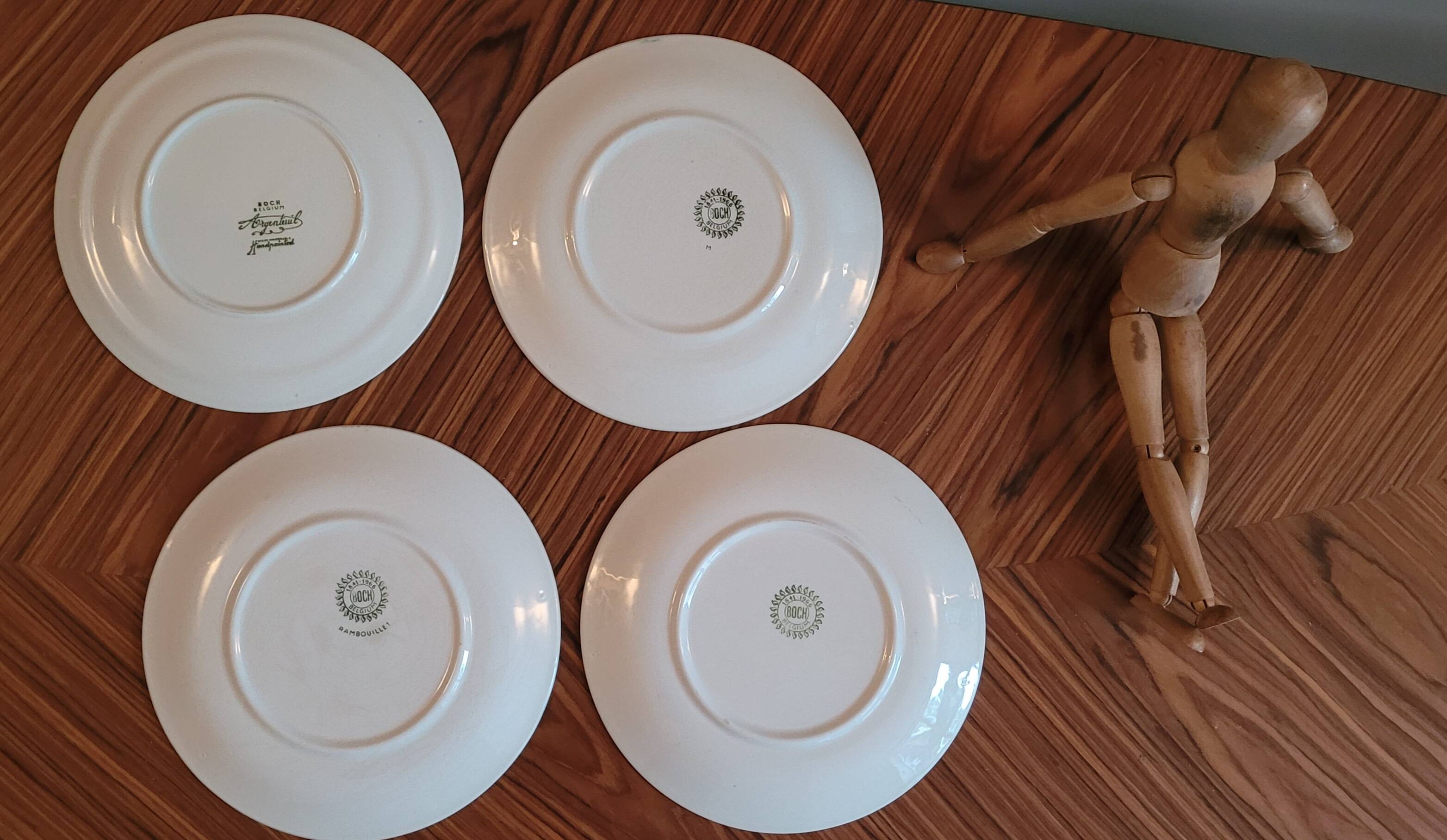 Set of 4 mismatched plates Delta Boch 1966