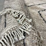 Carpet beniourain gray striped black 155x193cm