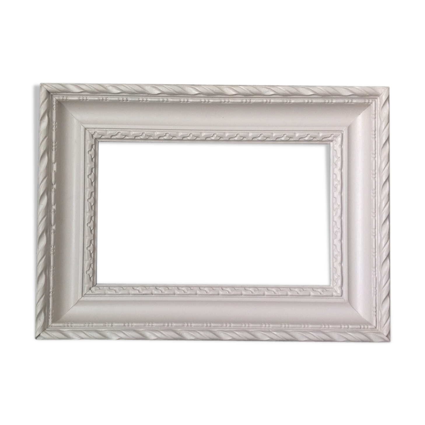 Patinated wood frame