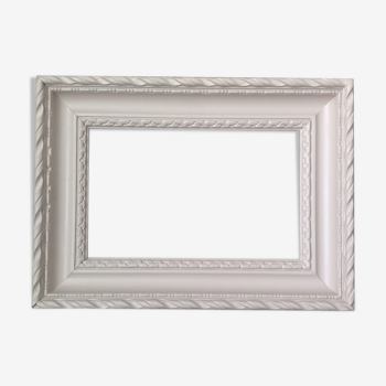 Patinated wood frame
