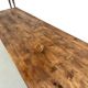 XXL farmhouse table 4 metres in solid pine - 6 legs - 1950s