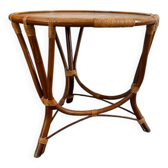Table vintage en rotin