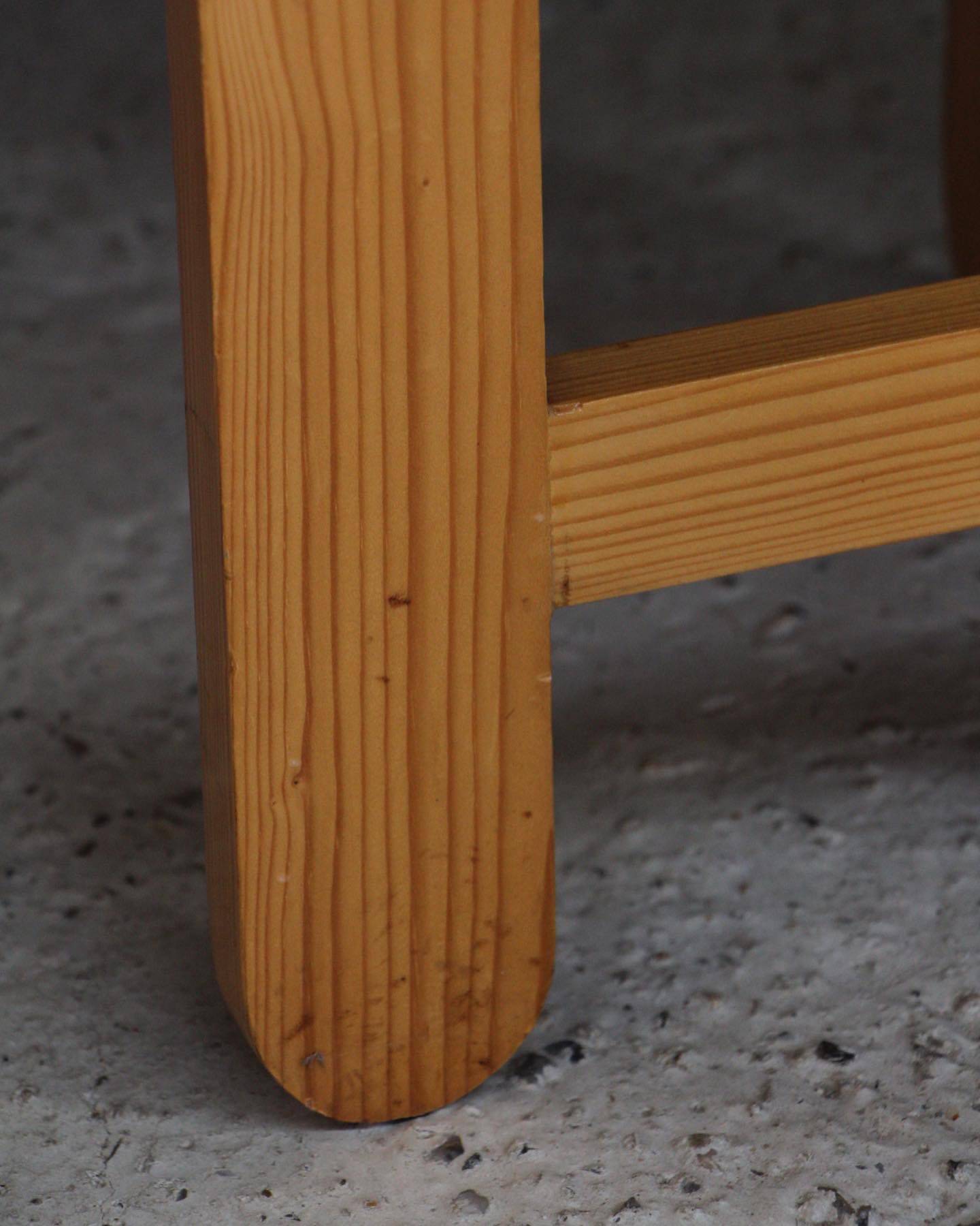 Solid pine coffee table Sweden 1960