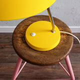 East germany vintage yellow table lamp by veb narva leuchtenbau, 1960s
