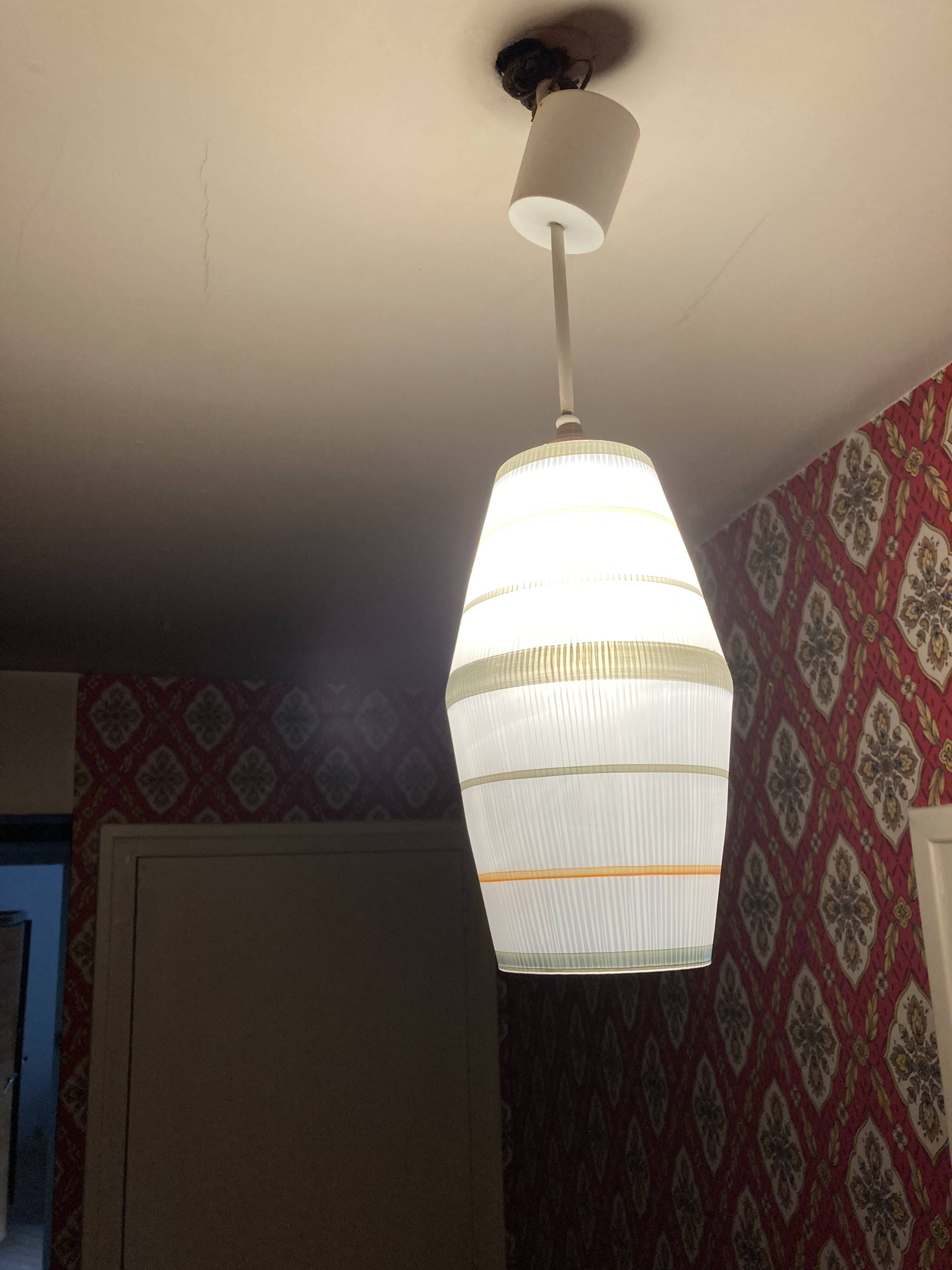 Suspension lanterne Lunel texture mid century
