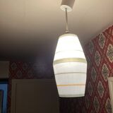 Lunel textured mid-century lantern pendant light