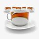 Schirnding Bavaria graphic orange coffee cups 1970s