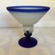 Frosted glass footed bowl in Murano style
