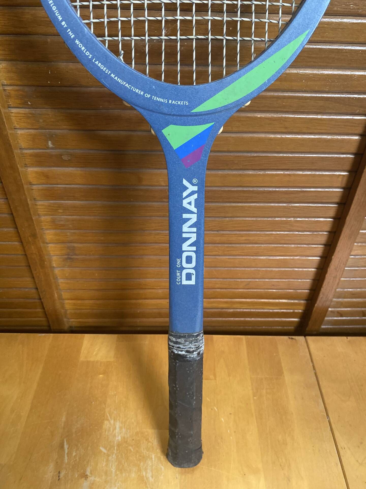 Vintage donnay court one wooden tennis racket #e191