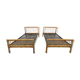 Pair of vintage rattan twin bed