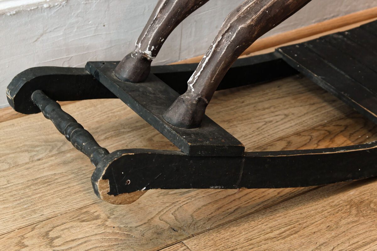 Wooden rocking horse, 19th century