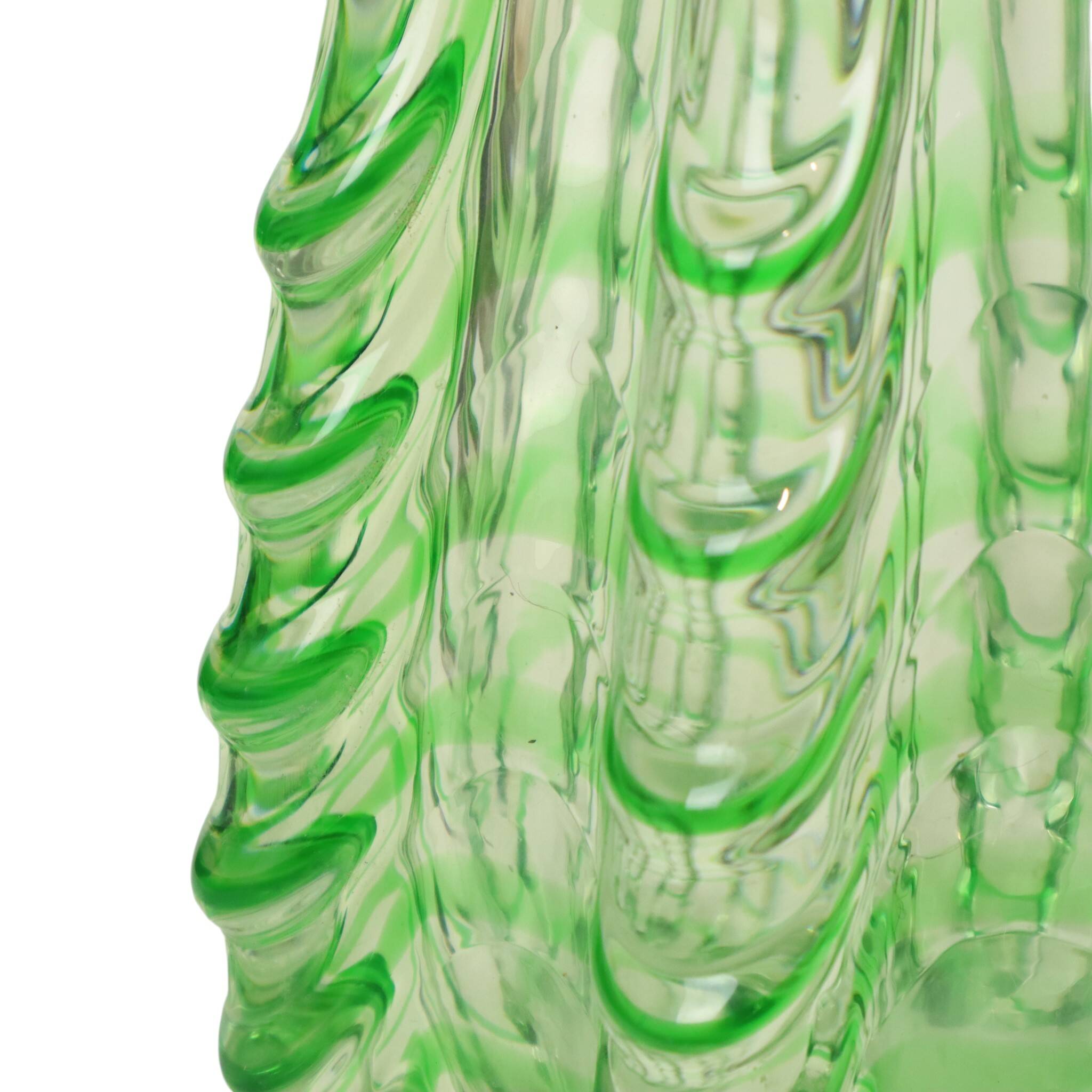 Large Green Glass Vase Murano Dino Martens Style 1960s
