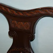 Heavily Carved Anglo-Indian Wooden Armchair