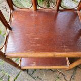 Vintage rattan shelf cabinet