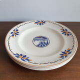 Set of 3 longwy plates