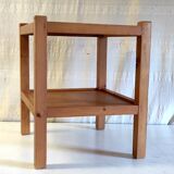 Solid pine side table - 1970s