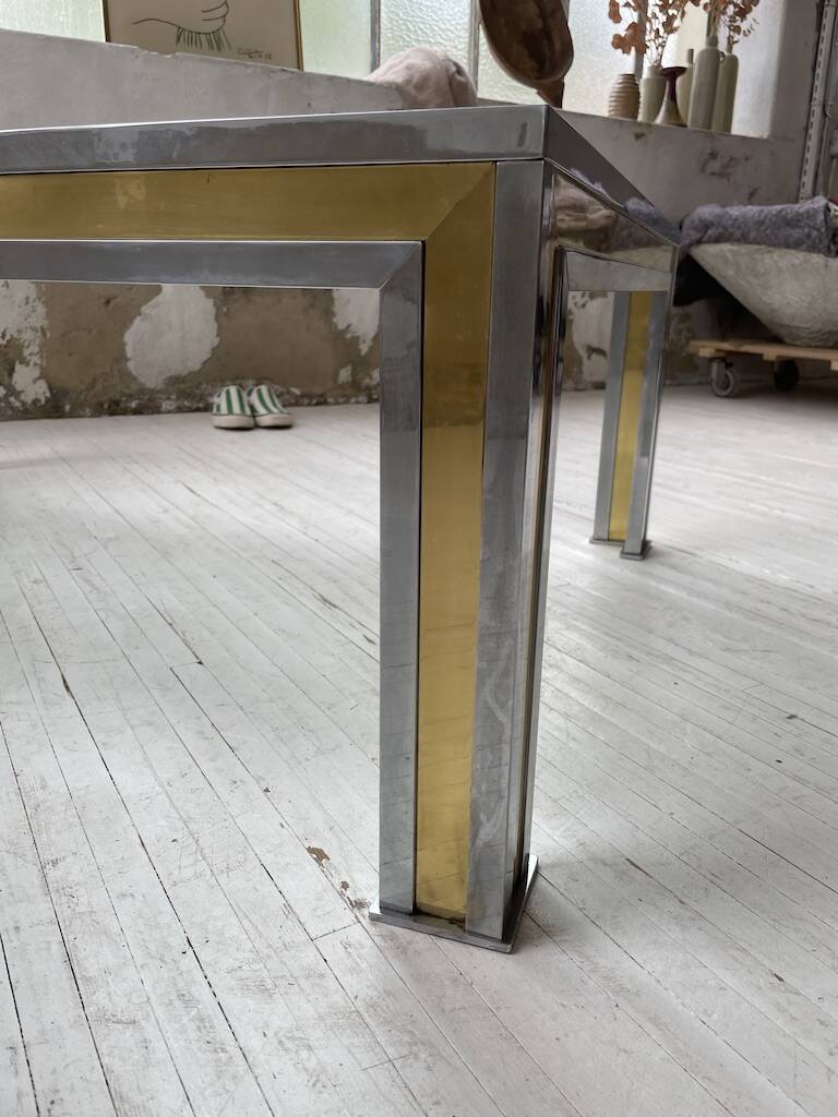 Romeo Rega chrome brass coffee table