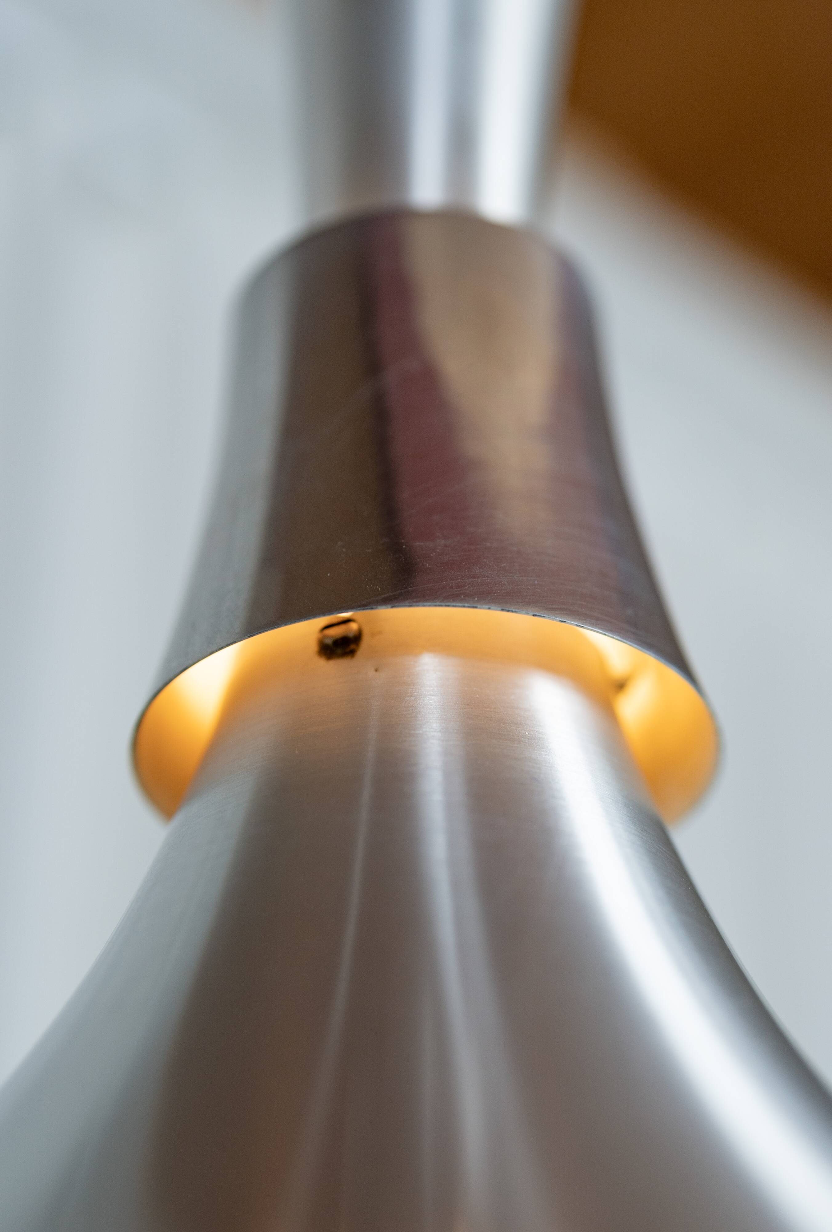 Aluminum pendant light by Ben Nordsted for Lyskaer Belysning, Denmark, 197