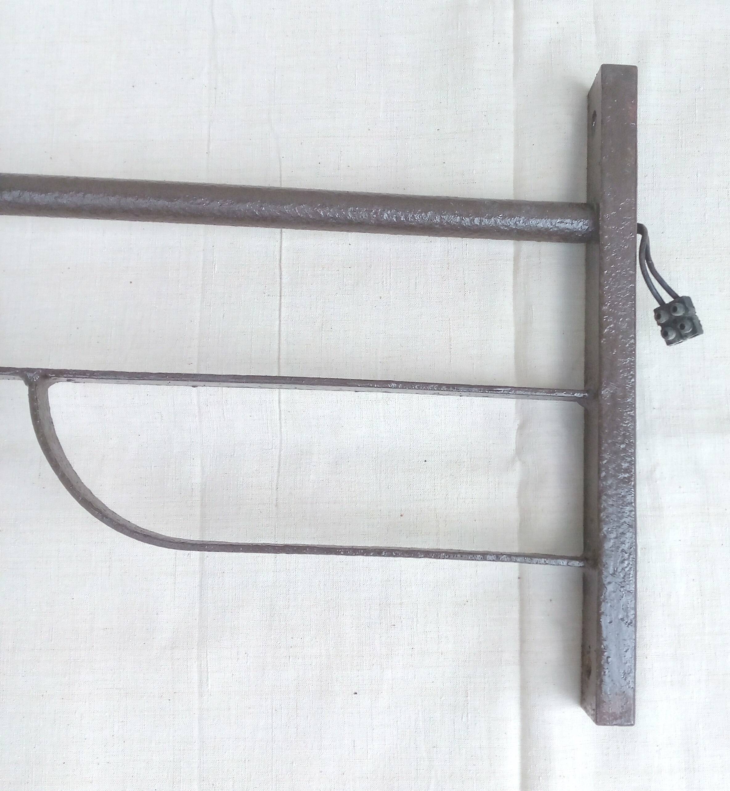 Street light, gallows, industrial wall light in copper from the 1930s