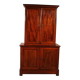 small two-body solid mahogany desk from the early 19th century with writing surface