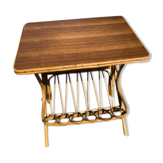 Vintage rattan bedside