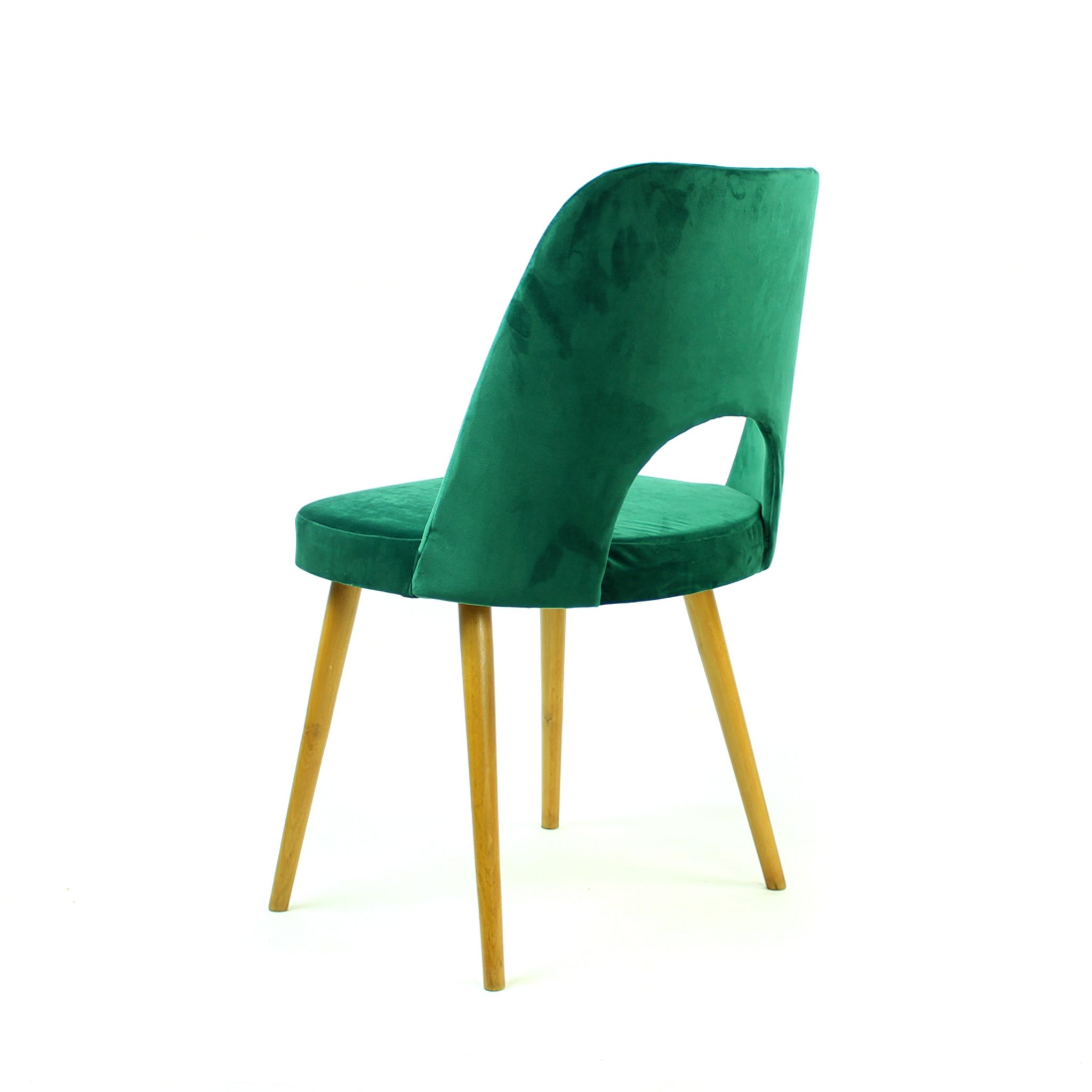 Dining Chairs By Oswald Haerdtl In Velvet For Ton, Czechoslovakia 1950s, Set Of 4