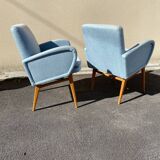 Pair of compass foot chairs