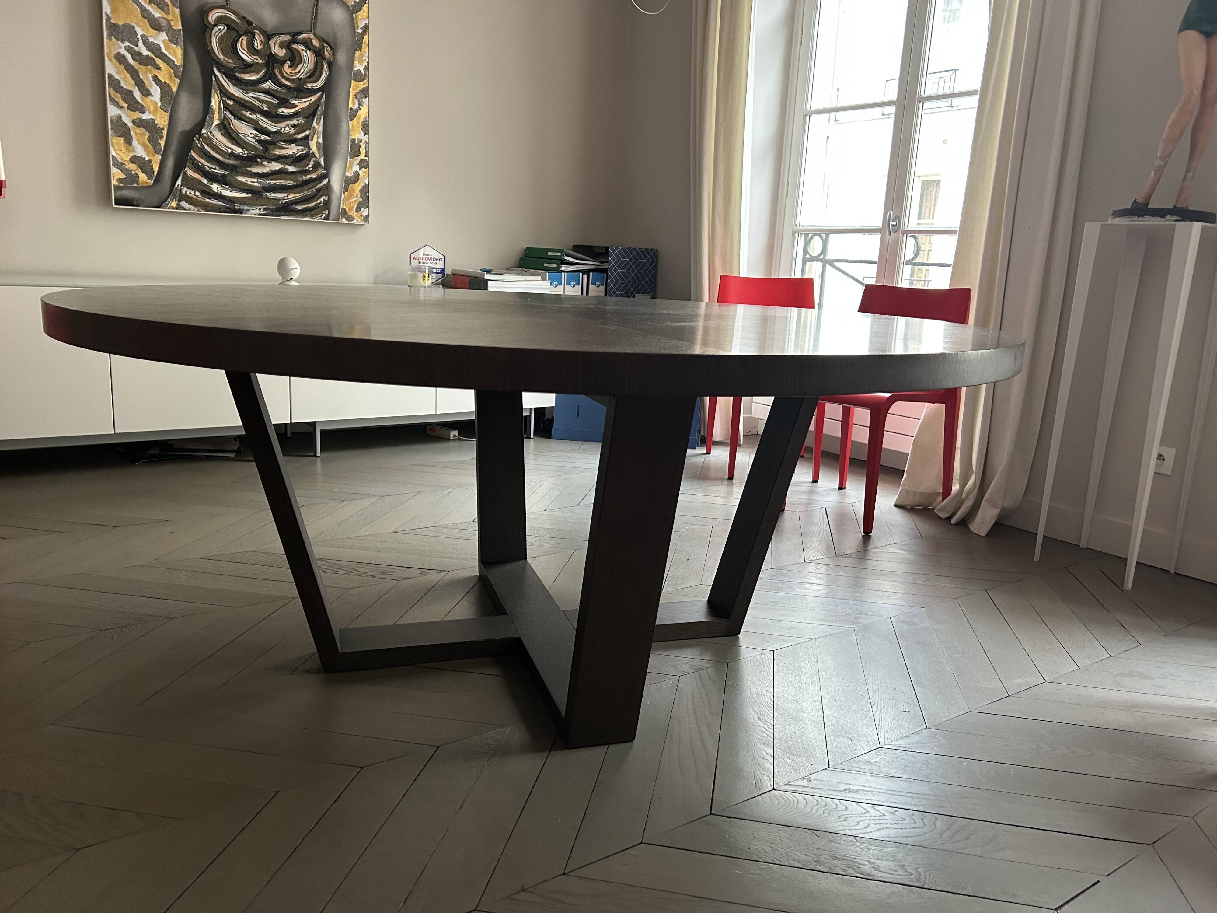 Maxalto Xilos round table diameter 1780 grey oak